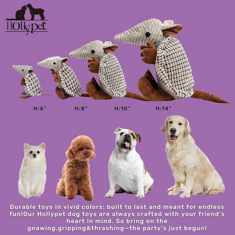 Armadillo-Inspired Squeaky Dog Toy