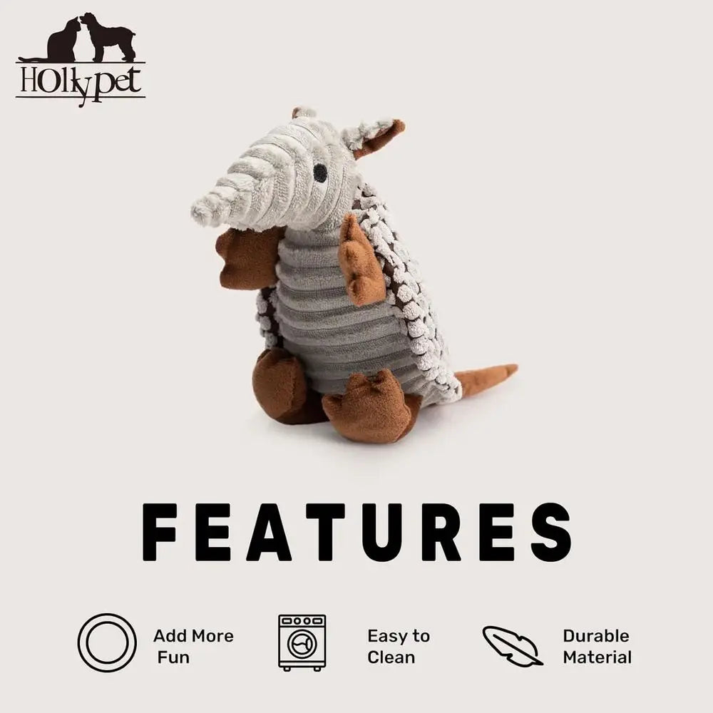 Armadillo-Inspired Squeaky Dog Toy