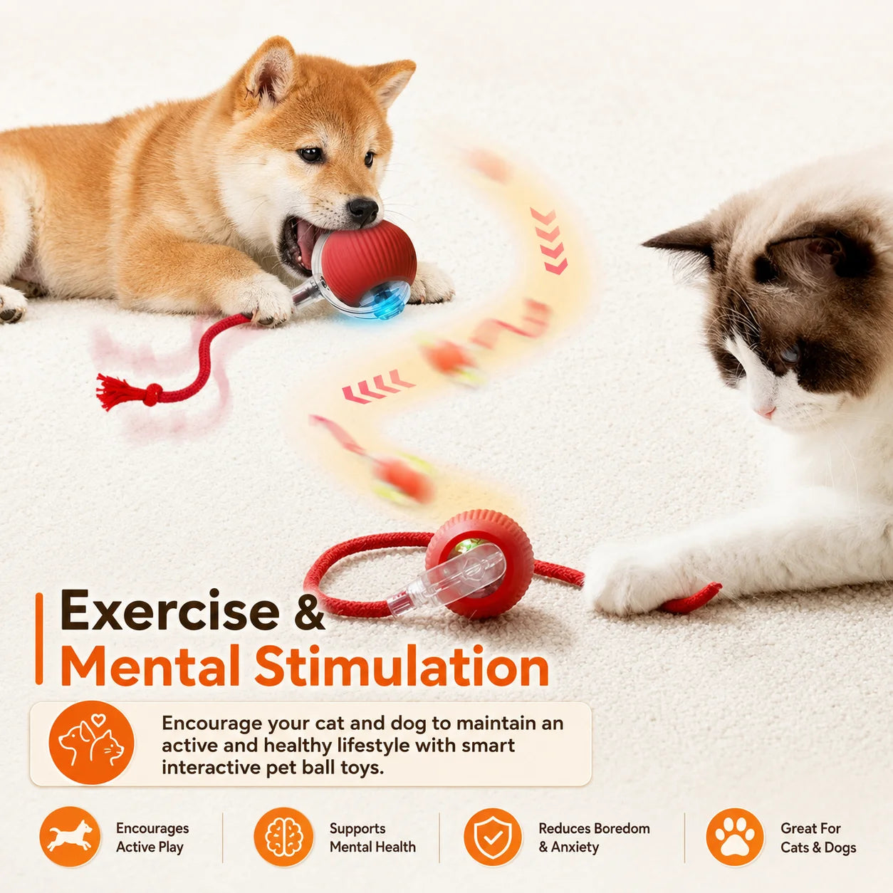 Automatic Rolling Dog Ball Toy for Interactive Play