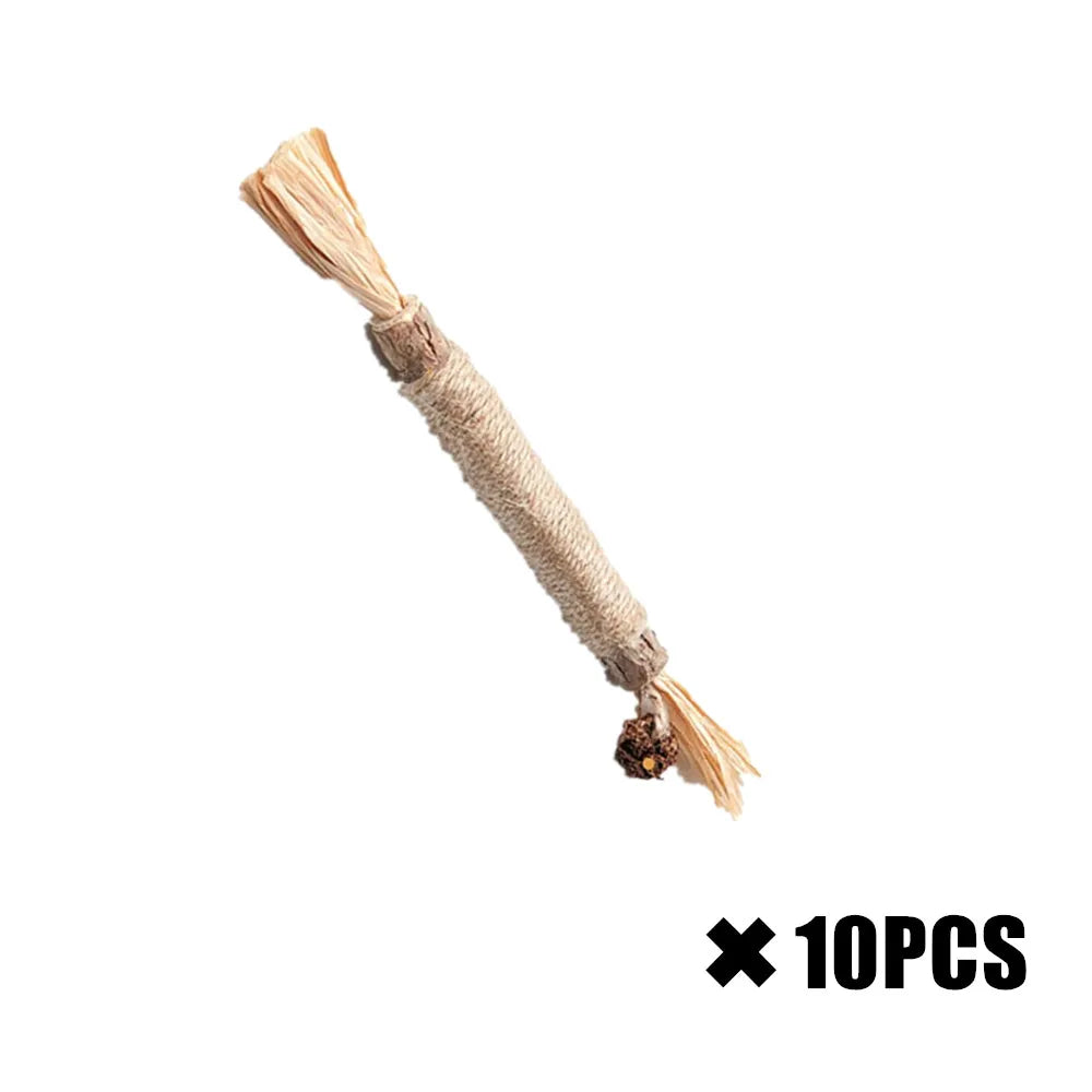 Cat Toys Cleaning Teeth Chew Stick with catnip for engaging play and chewing. A fun interactive accessory designed for cats and kittens.