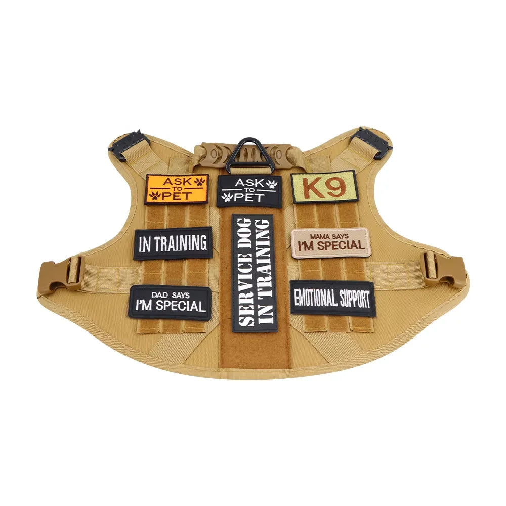 12 Pieces Tactical Patch Bundle for Dog Vest Harness