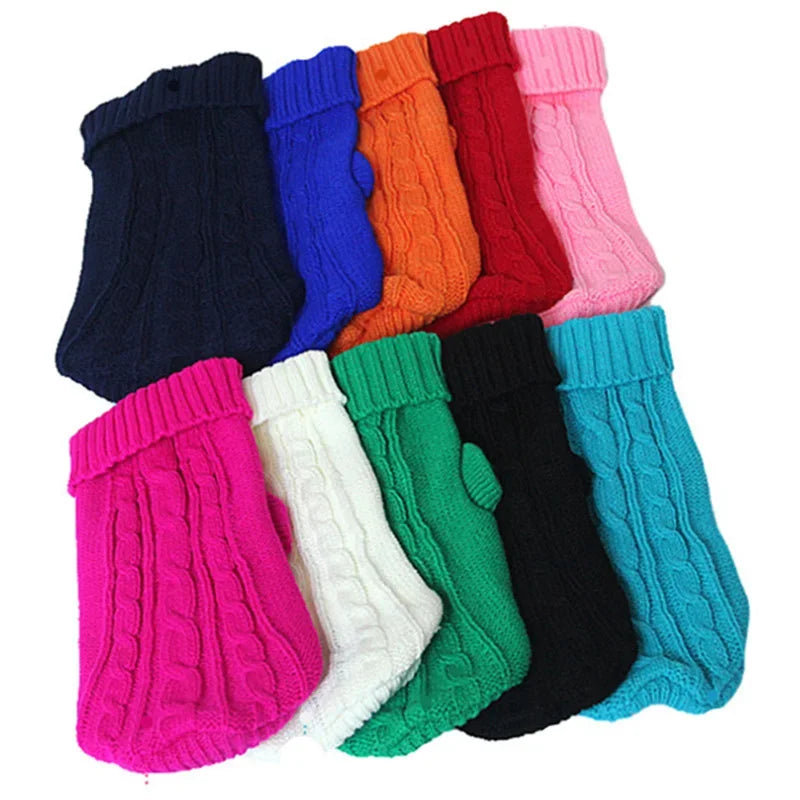 Winter Knitted Sweater for Small Dogs, Medium Dogs & Puppies.