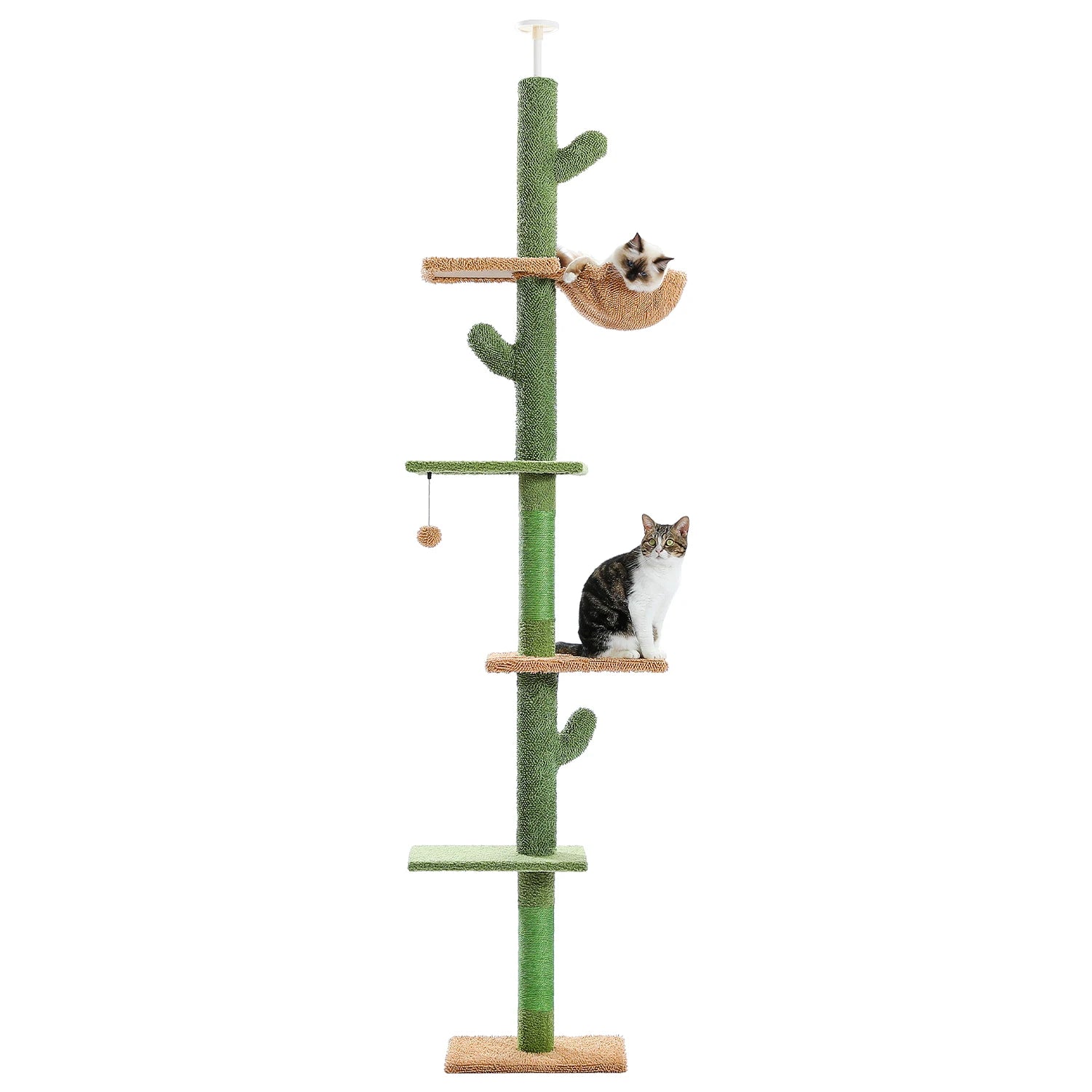 Cat Tower Cactus Tree with Scratching Post and Hammock