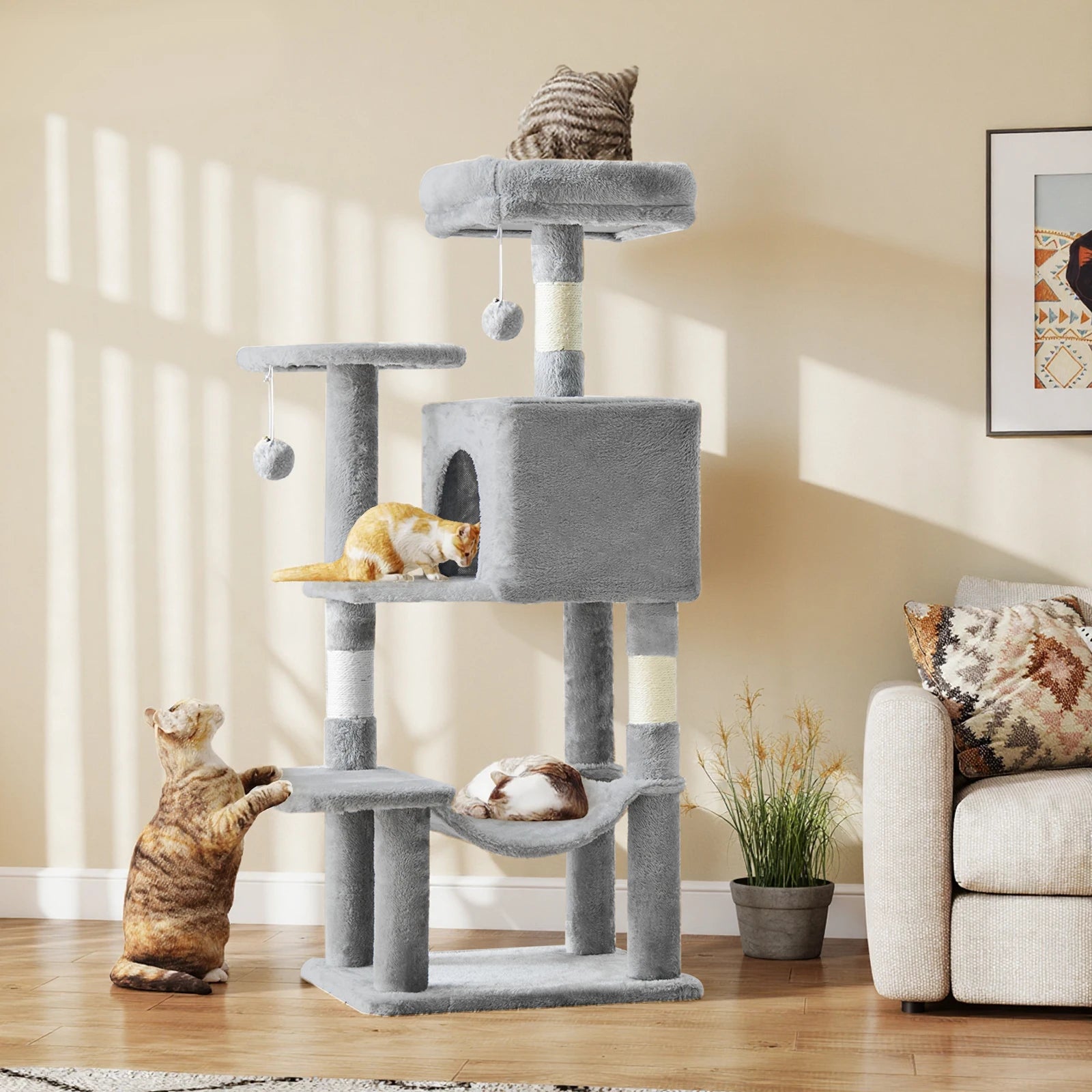 Cat Tree Tower for Indoor Cats with Scratching Posts
