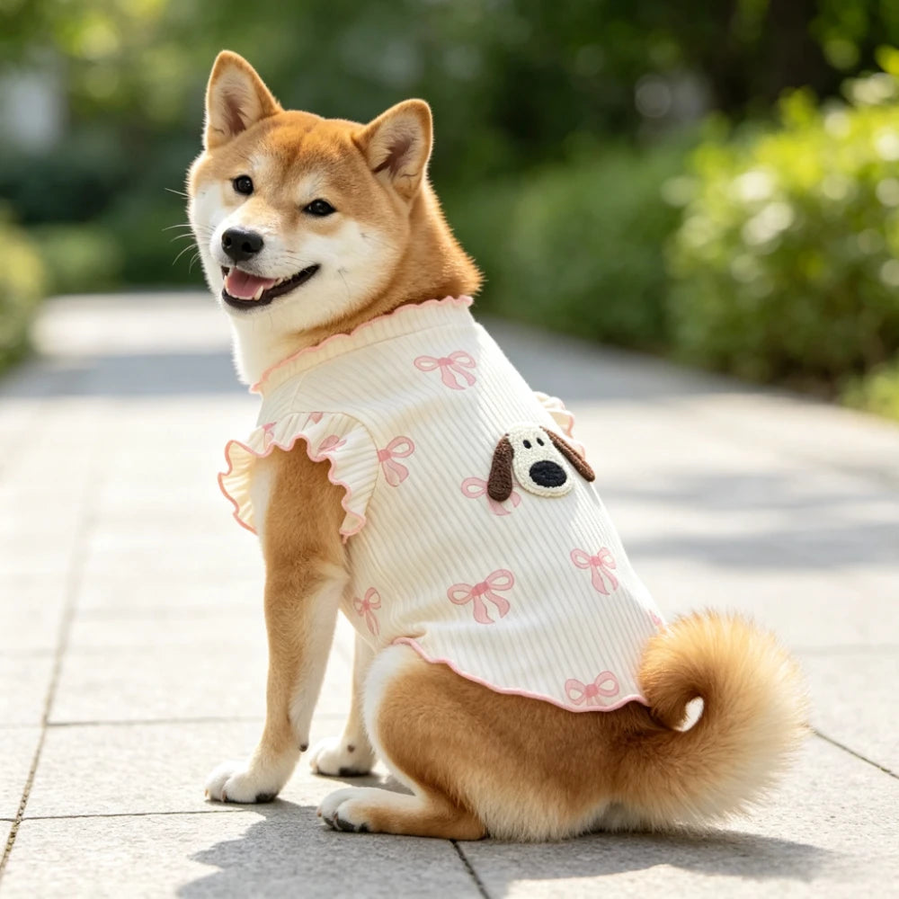 Elastic Pet T-shirt Vest for Dogs, Puppies and Cats