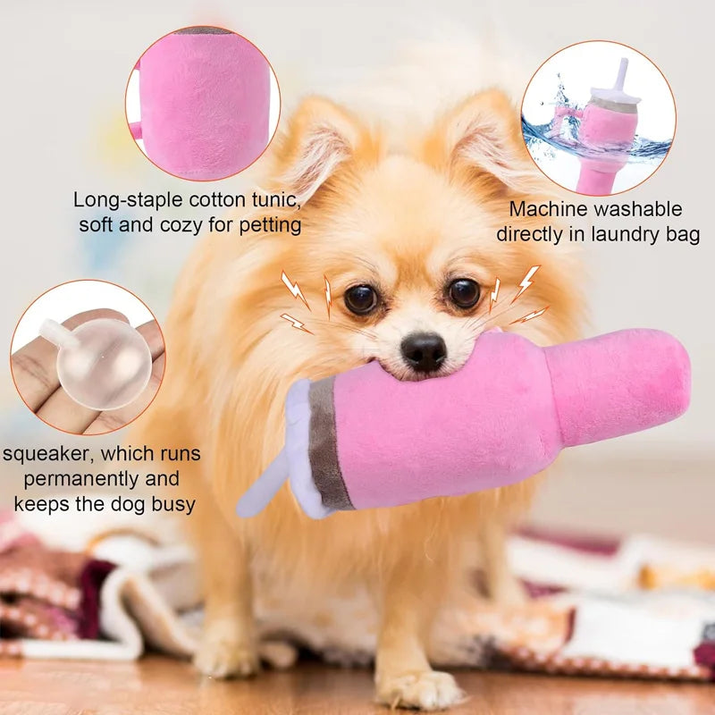 Squeaky Dog Cup Chew Toy puppy